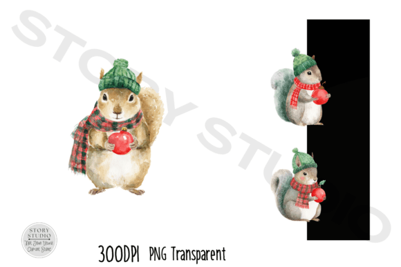 Adorable Squirrels Winter Holiday Design: A Festive Addition to Your Creative Projects