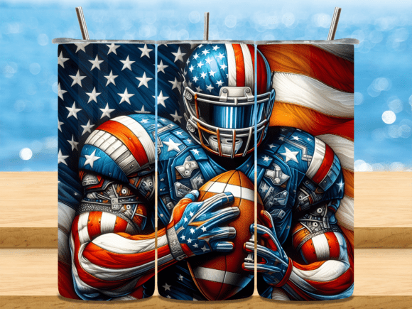 American Football Player Flag Tumbler: A Creative and Commercial Opportunity for Entrepreneurs