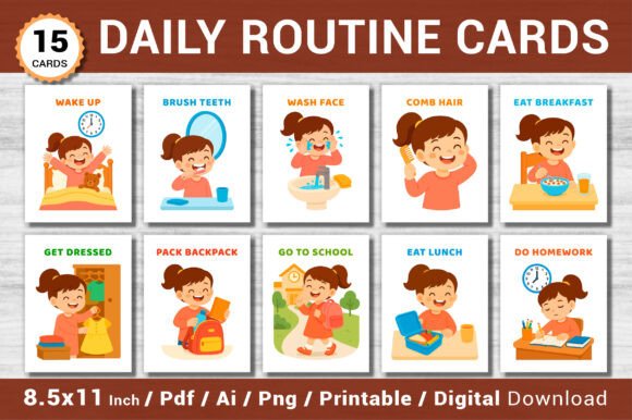 Daily Routine Cards for Kids