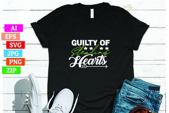Guilty of Stealing Hearts: A Unique T-Shirt Design for Your Print On Demand Business