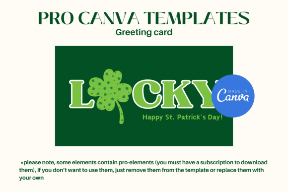 Lucky Greeting Card Canva Template