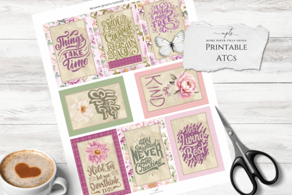 Meadow Queen’s Tapestry - Printable ATCs: A Feminine and Heartfelt Addition to Creative Projects