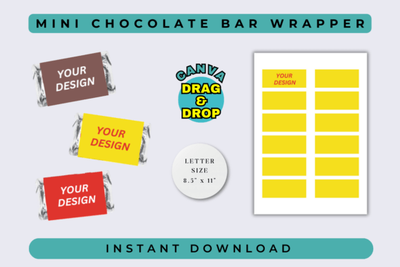 Mini Chocolate Wrapper Template