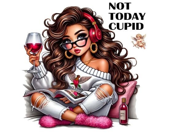 Not Today Cupid Png, Wine Girl: A Strategic Visual Asset for Creative and Business Applications