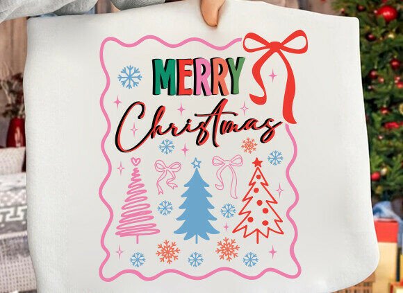 Preppy Merry Christmas PNG