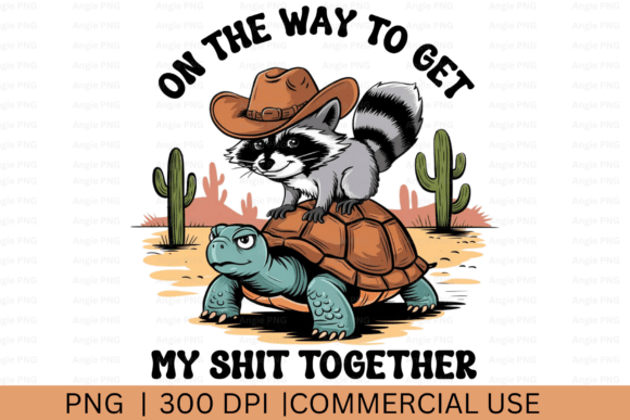 Raccoon Funny Quote, Cowboy Raccoon PNG