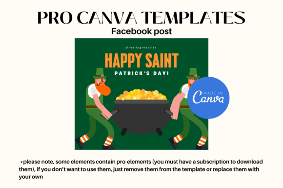 St. Patrick’s Day Facebook Post Canva