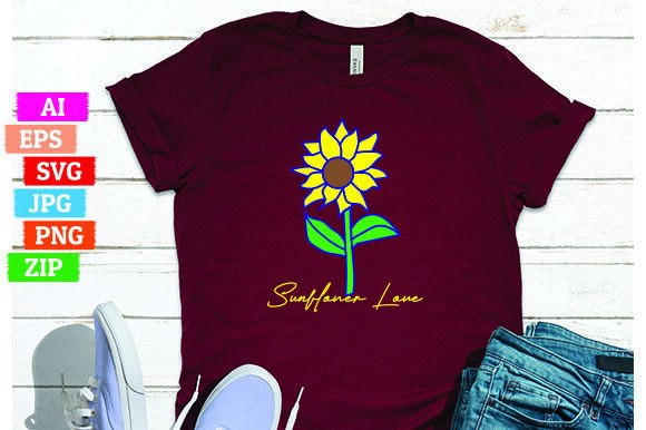 Sunflower Love T-shirt Design