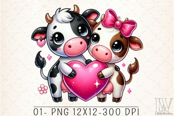Valentines Day Couple Cow PNG: A Creative Twist for Digital and Print Projects